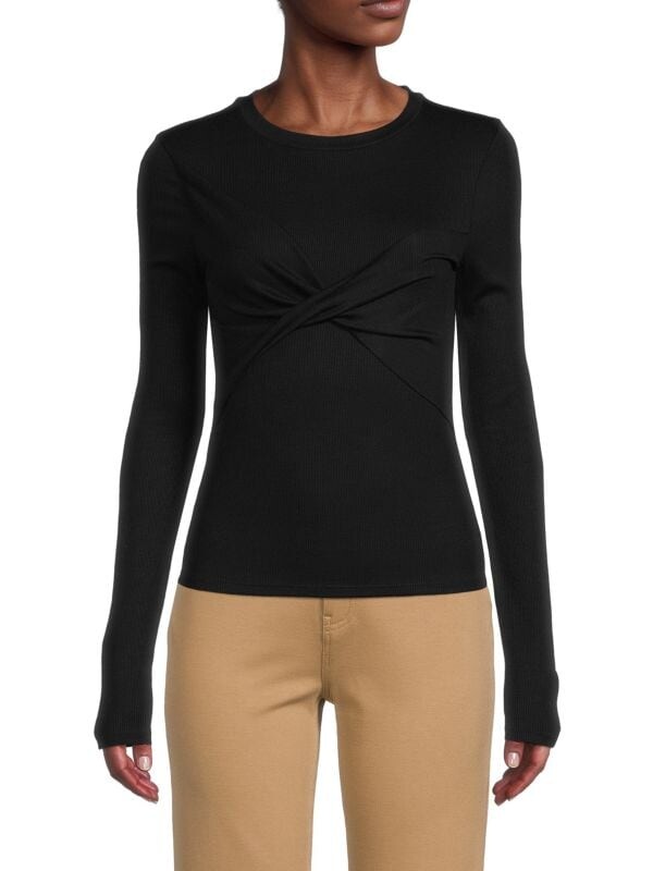 

Приталенный топ ellie twist спереди Joe's Jeans Black