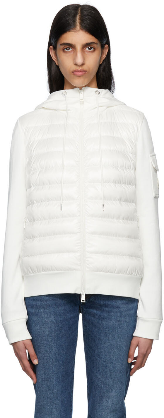 

Белый стеганый пуховик Moncler