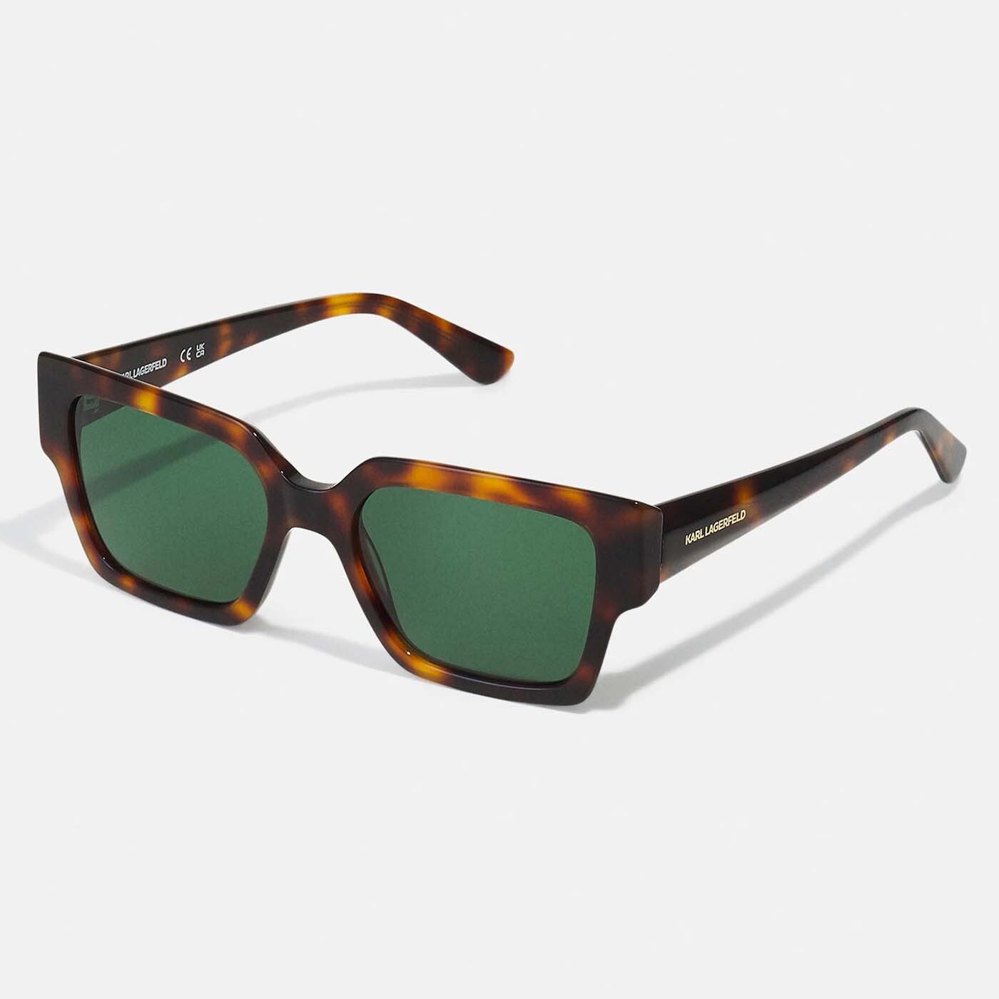 

Солнцезащитные очки Karl Lagerfeld Animal Print Rectangular, коричневый