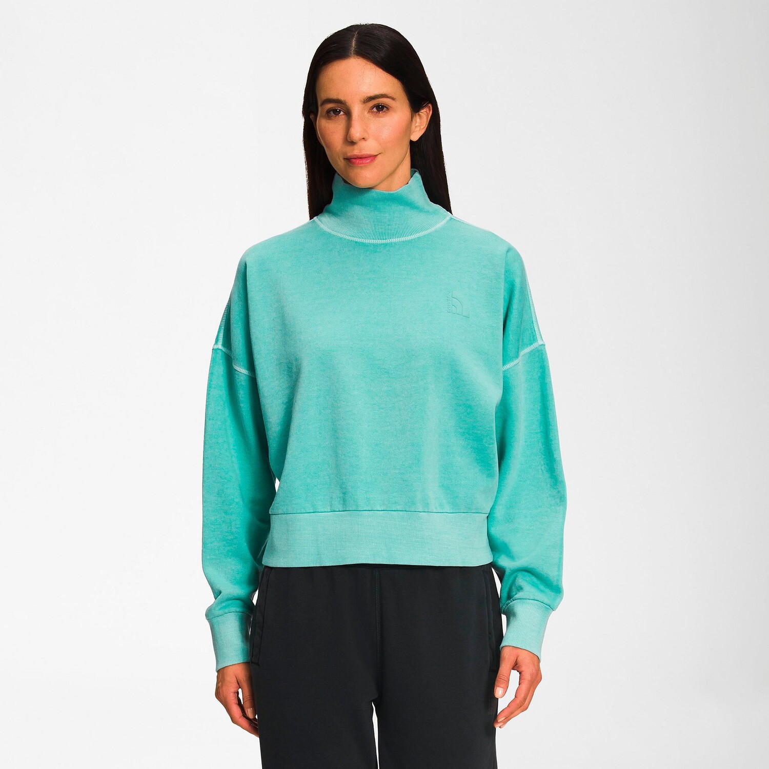 

Женская толстовка с капюшоном и воротником-стойкой The North Face Garment Dye, зеленый