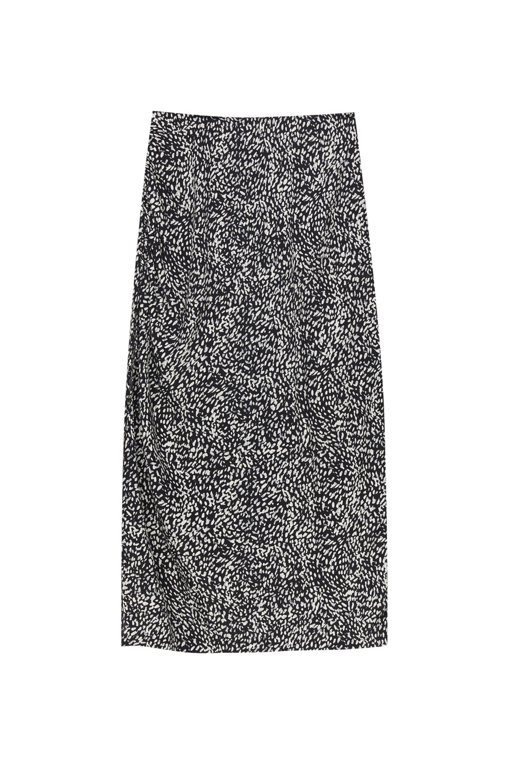 

Юбка Pull&Bear Printed Midi With Side Slit, черный