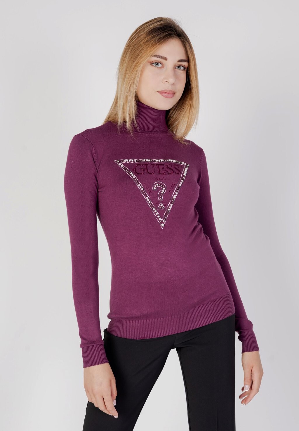 

Свитшот Guess LS TN GISELE LOGO, бордовый
