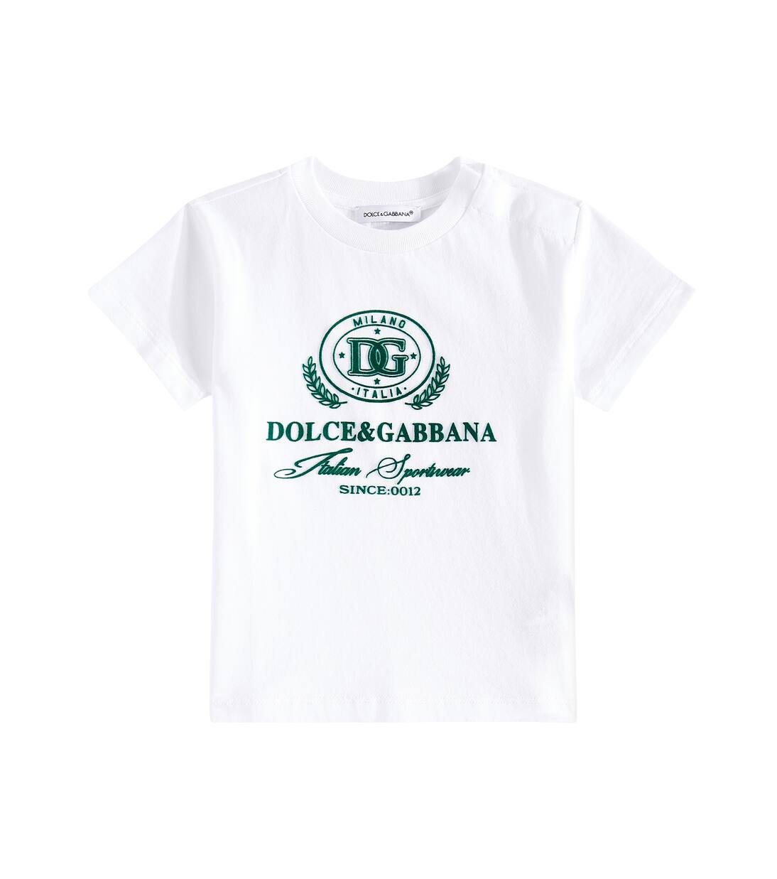 

Футболка из хлопкового джерси с логотипом для малышей Dolce&Gabbana Kids, цвет bianco ottico