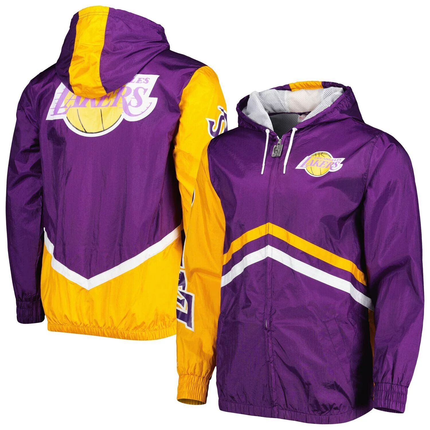 

Мужская фиолетовая ветровка с молнией во всю длину Mitchell & Ness Los Angeles Lakers Undeniable, Фиолетовый