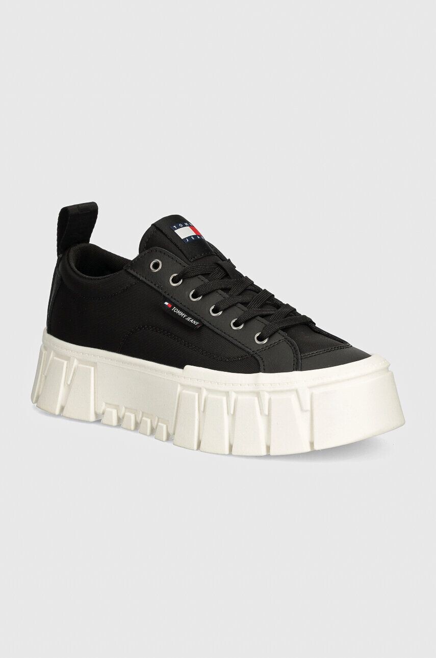 

Кроссовки Tommy Jeans TJW VULC FLATFORM LC MIX MEDIA, черный
