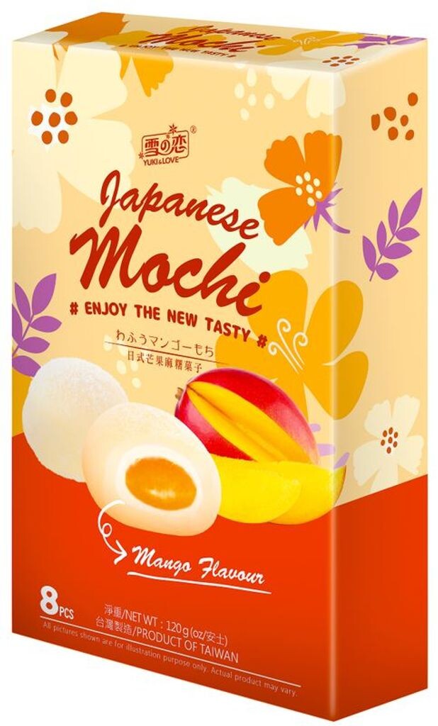 

Yuki & Love Mochi со вкусом манго 120г (8 шт.) | Рисовый пирог в японском стиле Yuki And Love