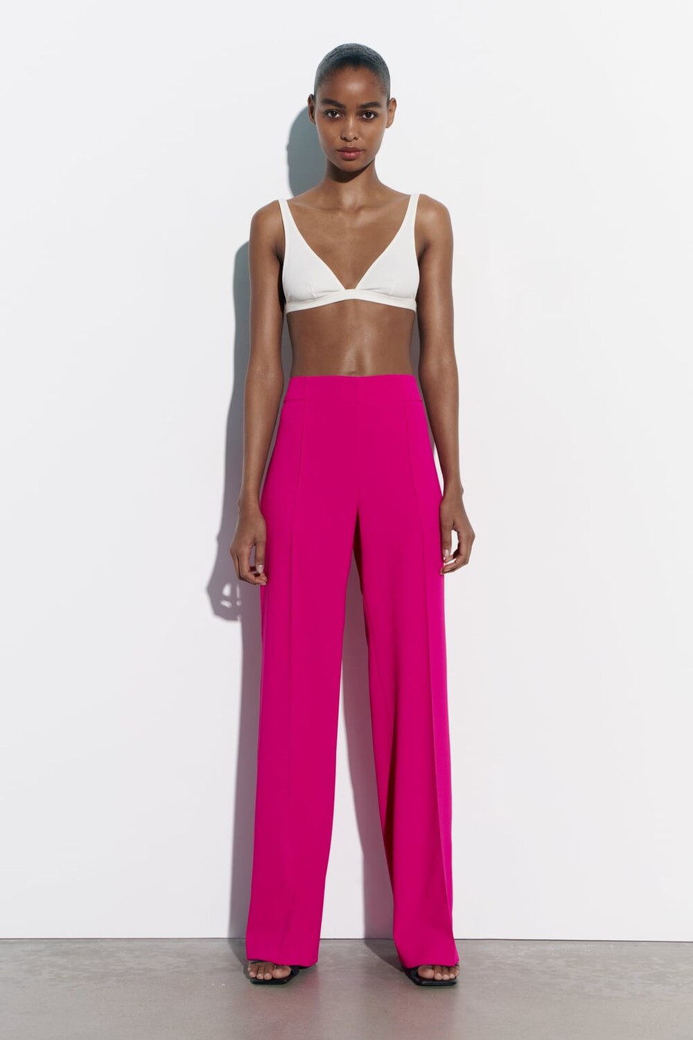 

Длинные брюки ZARA, фуксия