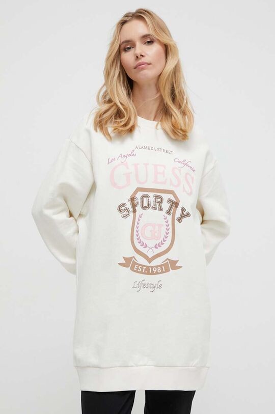 

Хлопковая толстовка Guess, бежевый