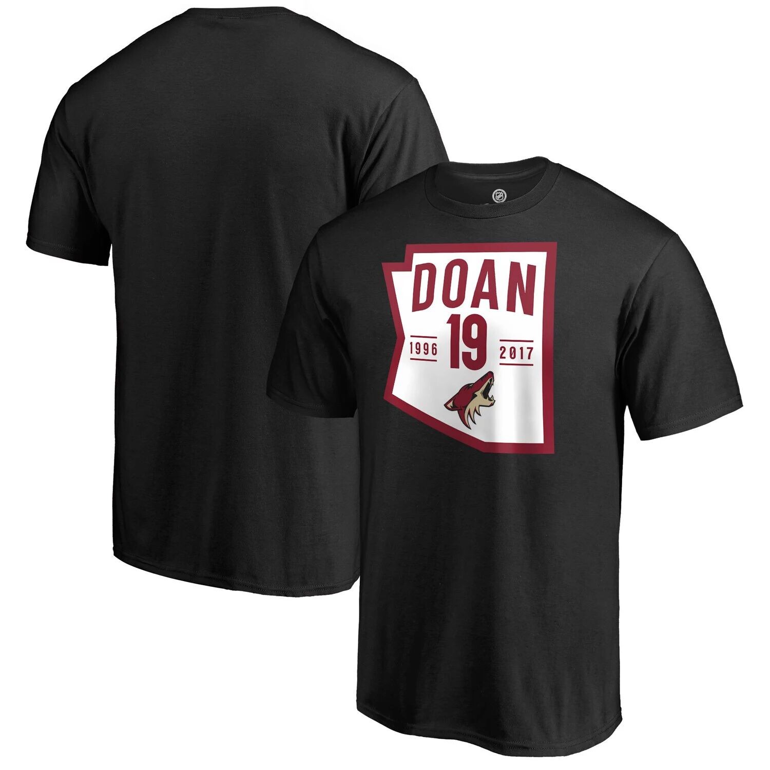 

Мужская футболка Fanatics Shane Doan Black Arizona Coyotes Retire State Fill с логотипом Shane Doan Black