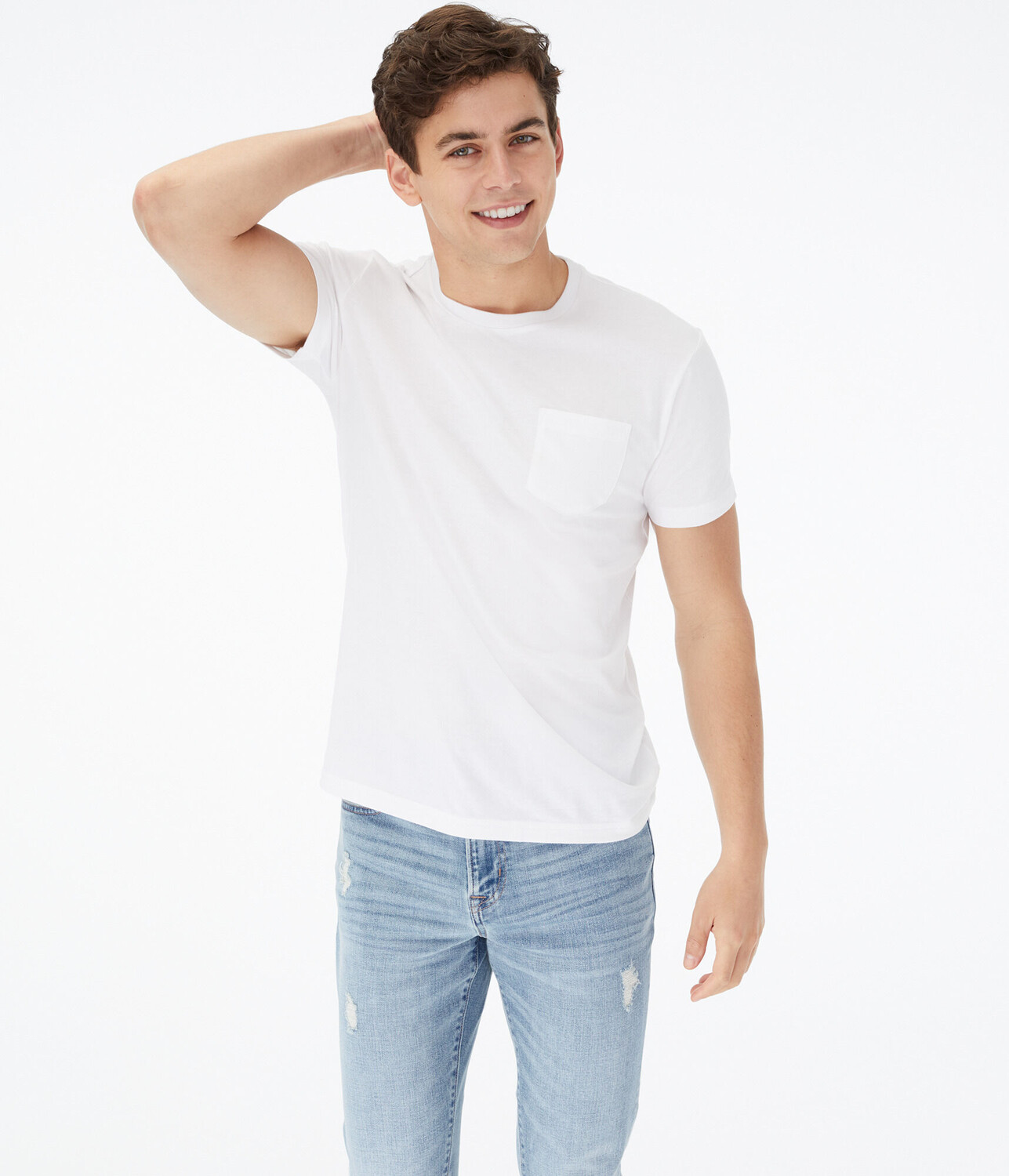 

Карманная футболка с круглым вырезом Aeropostale, белый