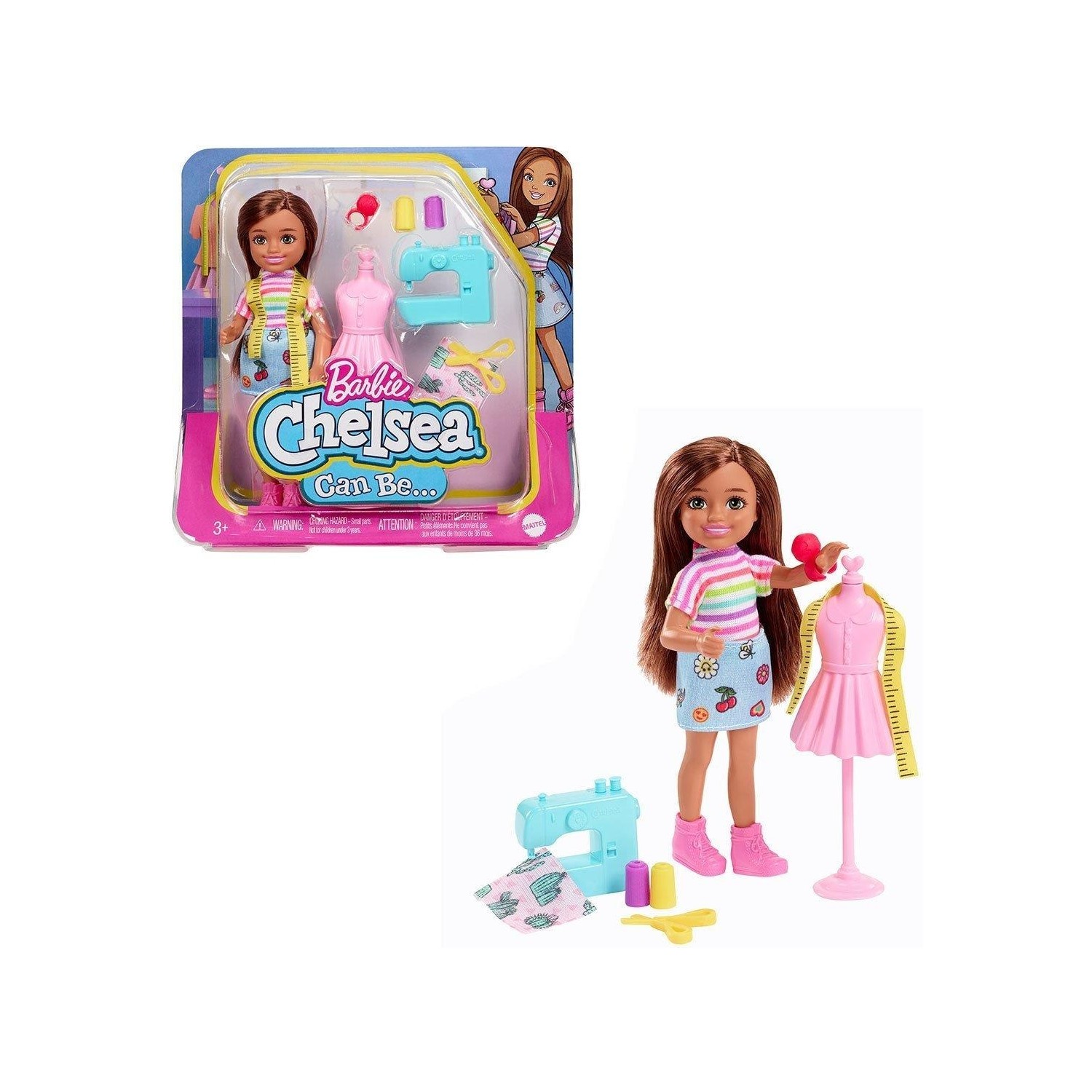 Кукла Barbie Chelsea Learning Crafts GTN86 игровой набор для пикника barbie chelsea fdb32 ghv75