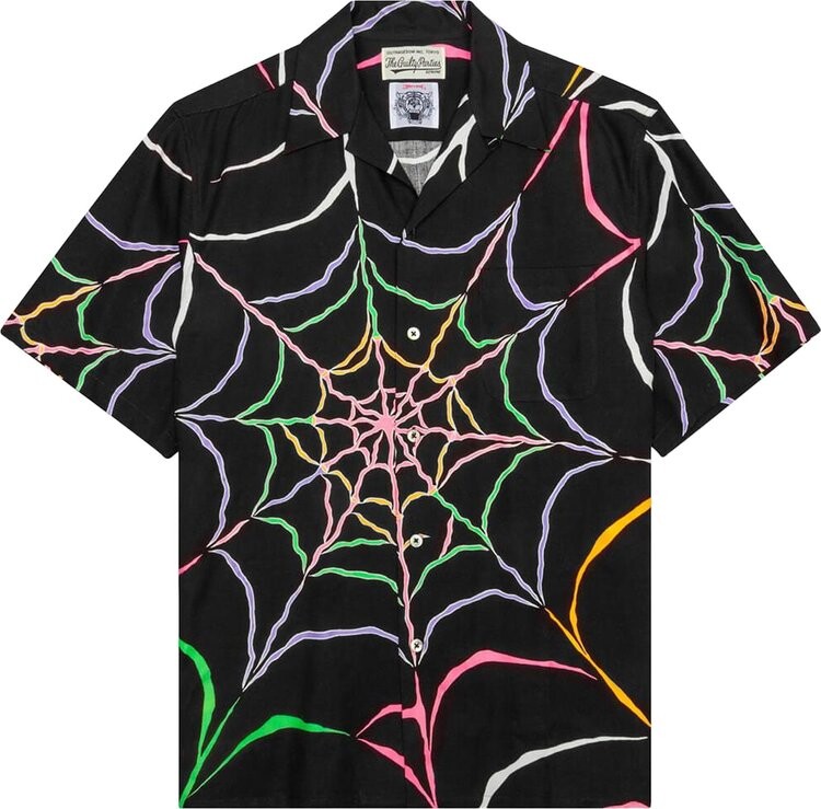 

Рубашка Wacko Maria Wolf's Head Short-Sleeve Hawaiian Shirt 'Black', черный