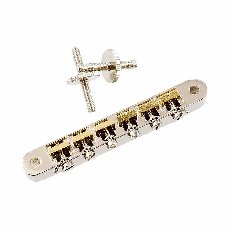 

Allparts Винтажный бридж ABR-1 Style Tunematic, никель Vintage ABR-1 Style Tunematic Bridge, Nickel