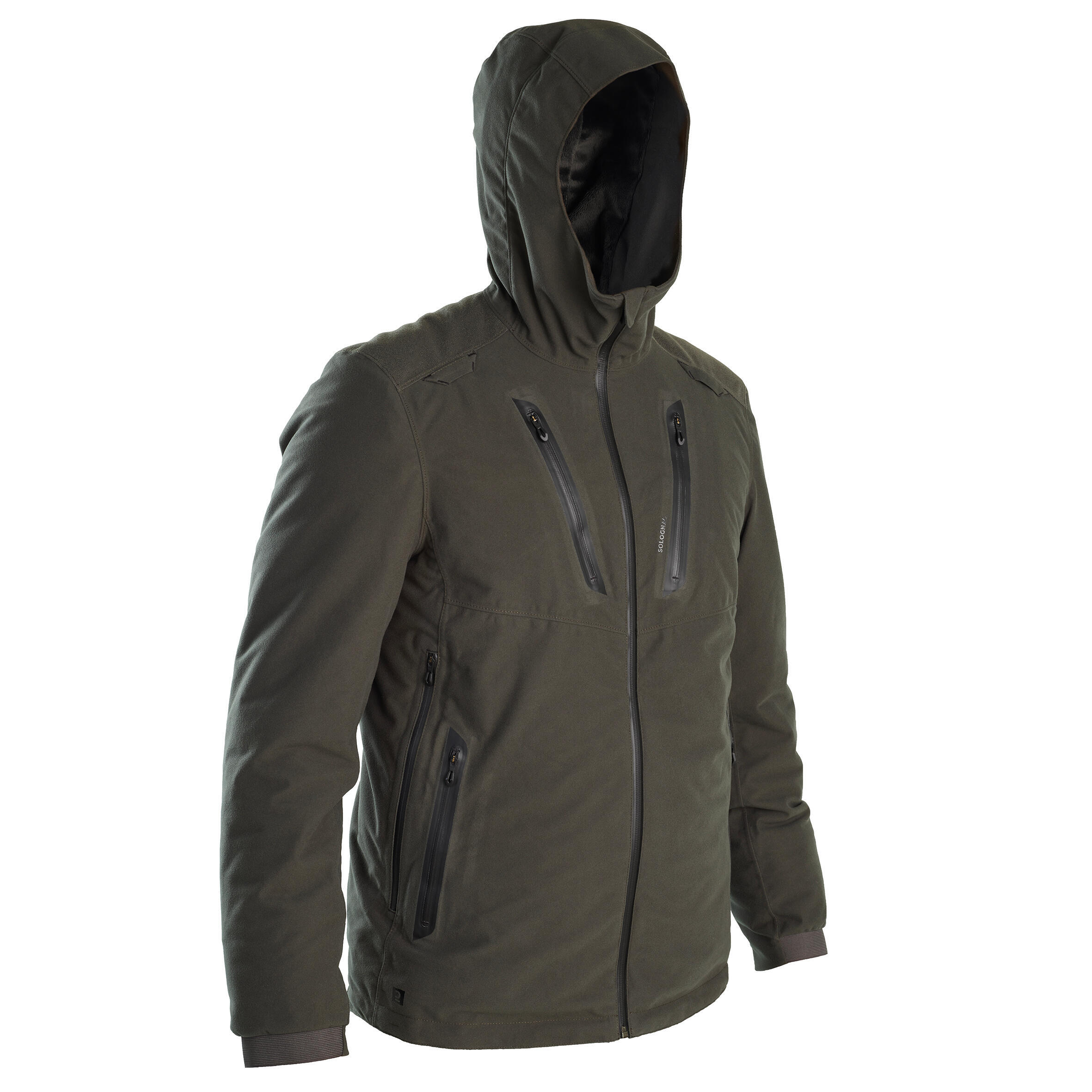 Охотничья куртка дождевик 900 малошумный зеленый SOLOGNAC, темно-зеленый рамос м самый сильный