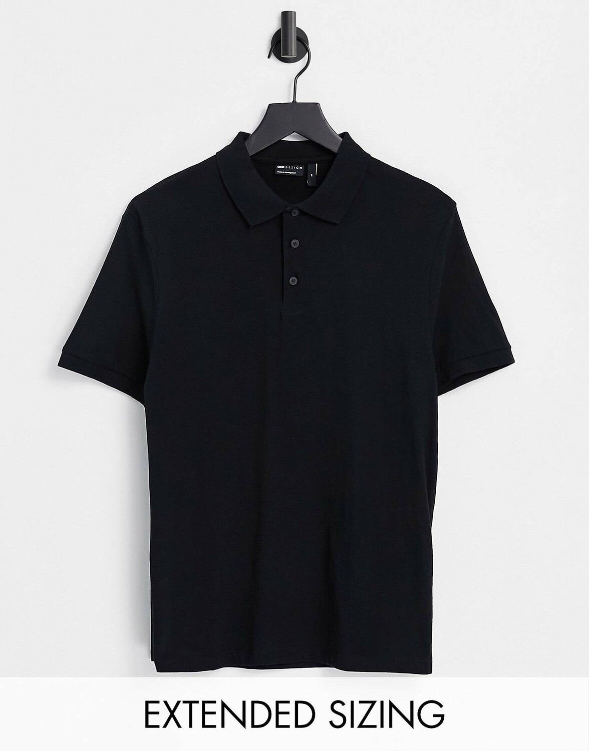 

Черная футболка-поло ASOS DESIGN - BLACK