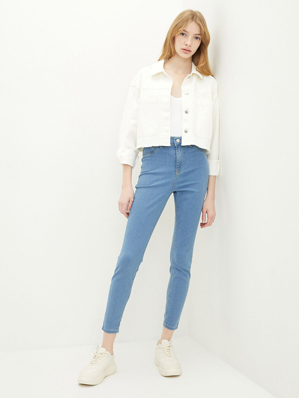 

Супероблегающие женские джинсы Rodeo с высокой талией и карманами LCW Jeans