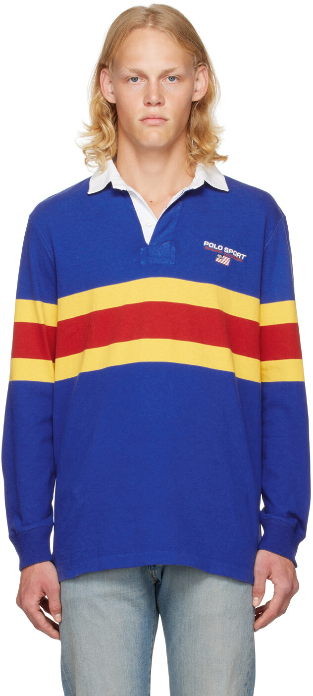 

Синее поло в стиле регби Polo Ralph Lauren