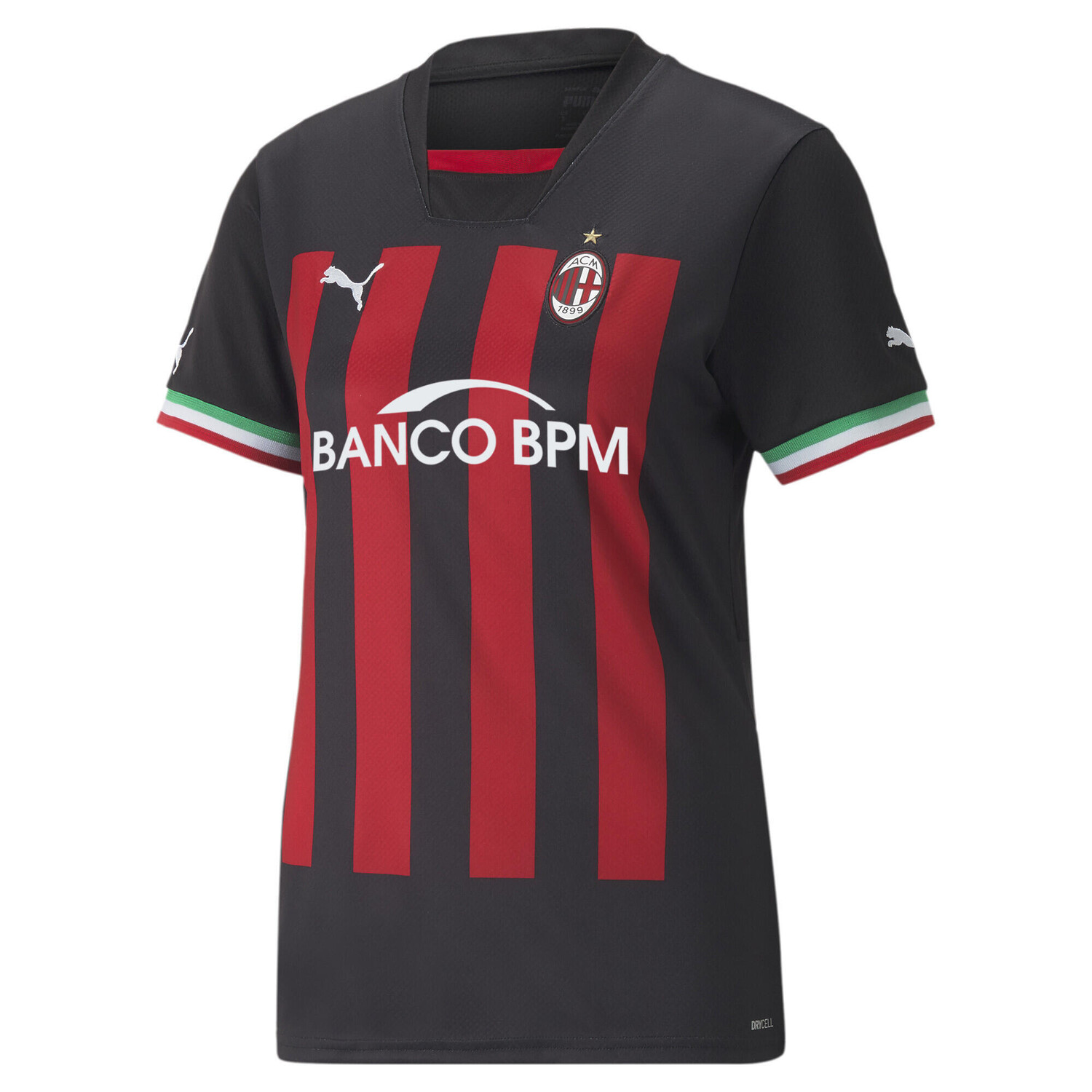 

переменный ток Мужская рубашка Milan 22/23 Home Replica PUMA, черный Красный