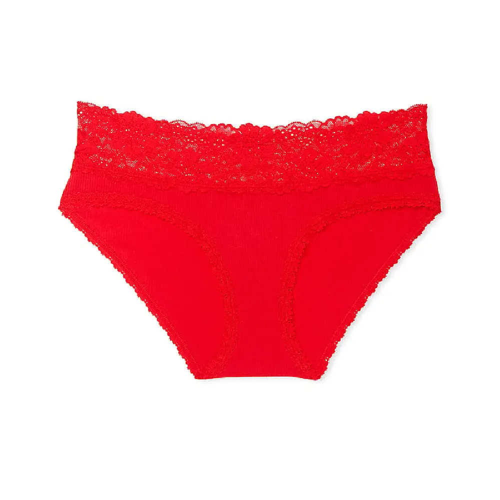 

Трусы Victoria's Secret Pink Wink Lace-trim Hiphugger, красный