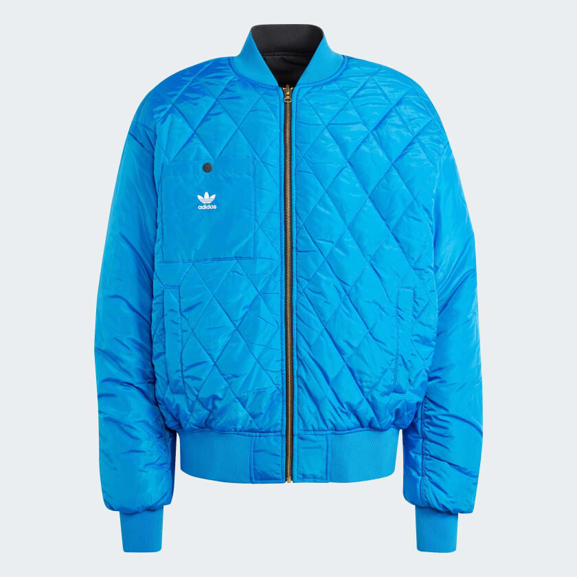 

Двухсторонний бомбер Adidas Oversized Reversible, черный