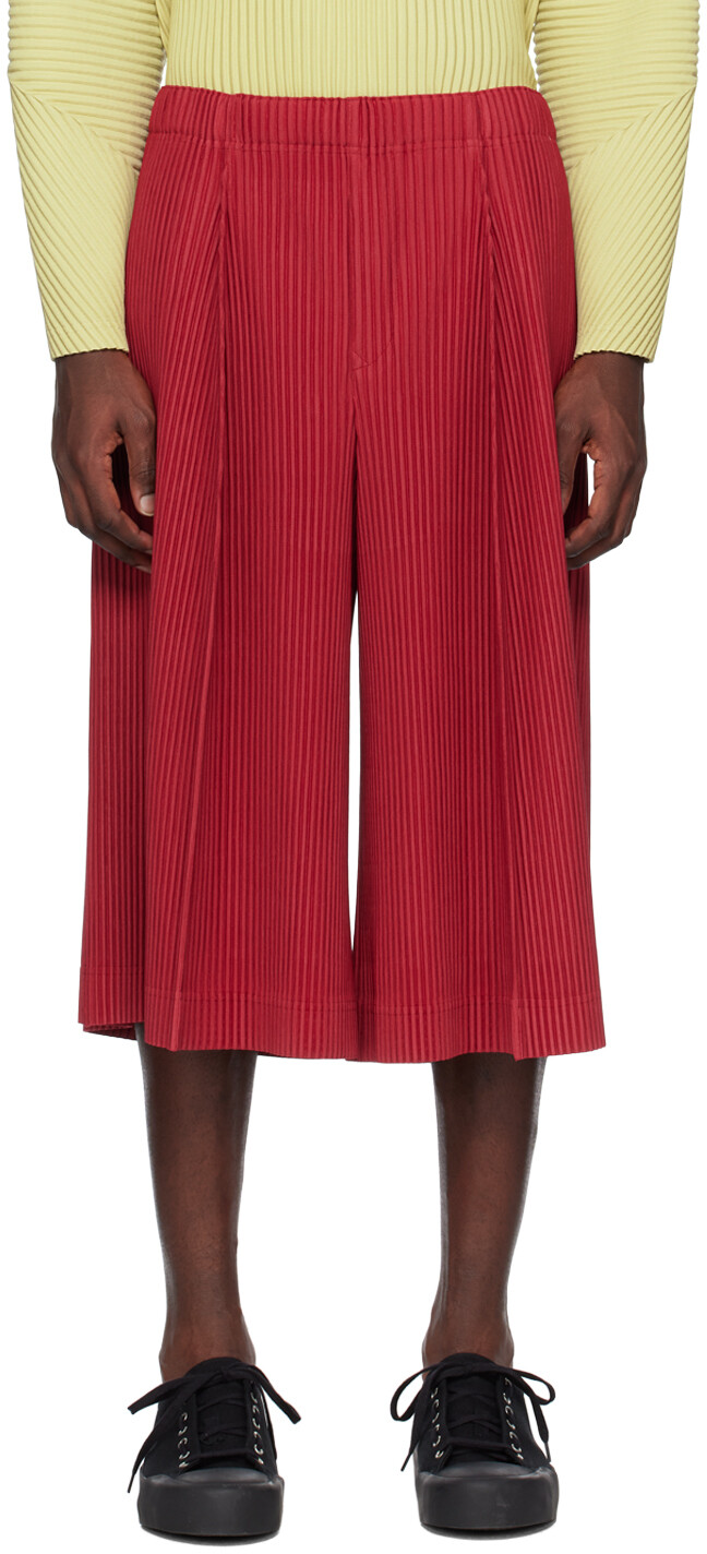 

Красные шорты с вазой Homme Plissé Issey Miyake