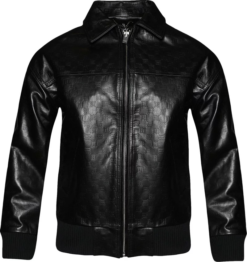 Куртка MISBHV Monogram Embossed Bandit Leather, черный кроссовки misbhv army monogram black