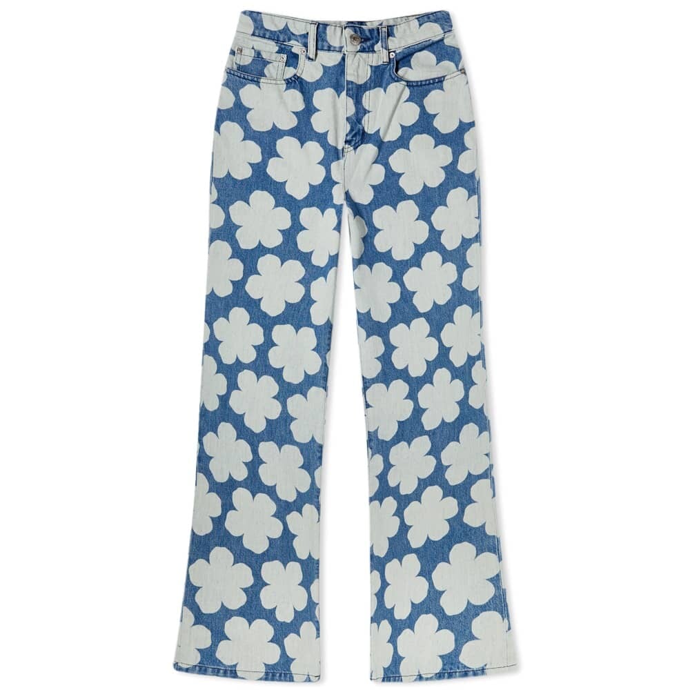 

Джинсы Kenzo Poppy Print Wide Leg Fit Jeans