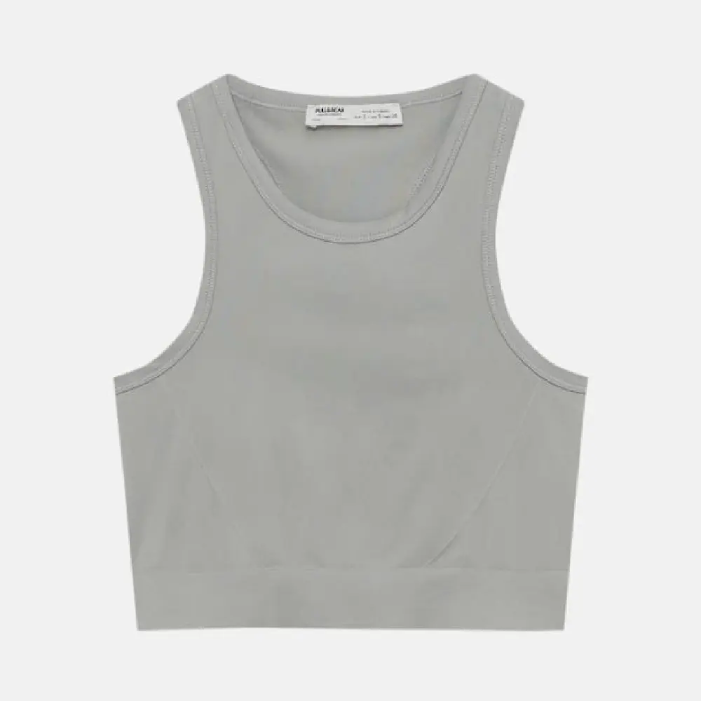 

Топ Pull&Bear Seamless Crop, серый