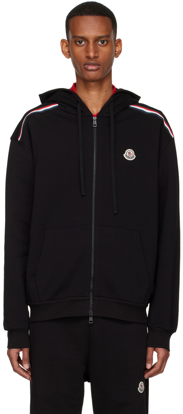 

Черный худи из хлопка Moncler