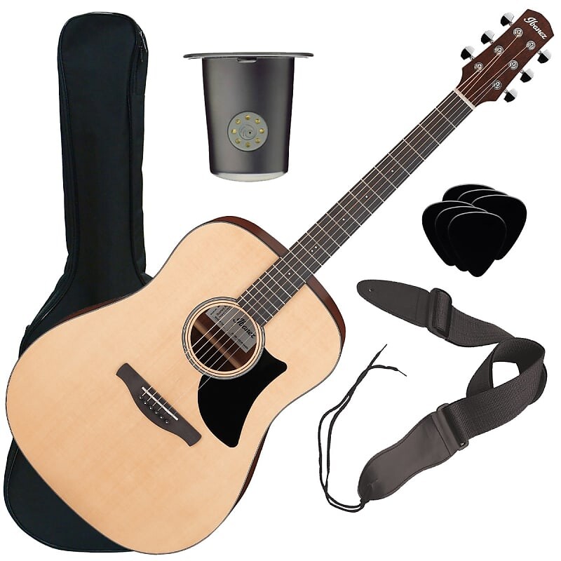 

Ibanez AAD50 Advanced Acoustic Guitar - Low Gloss Natural PERFORMER PAK