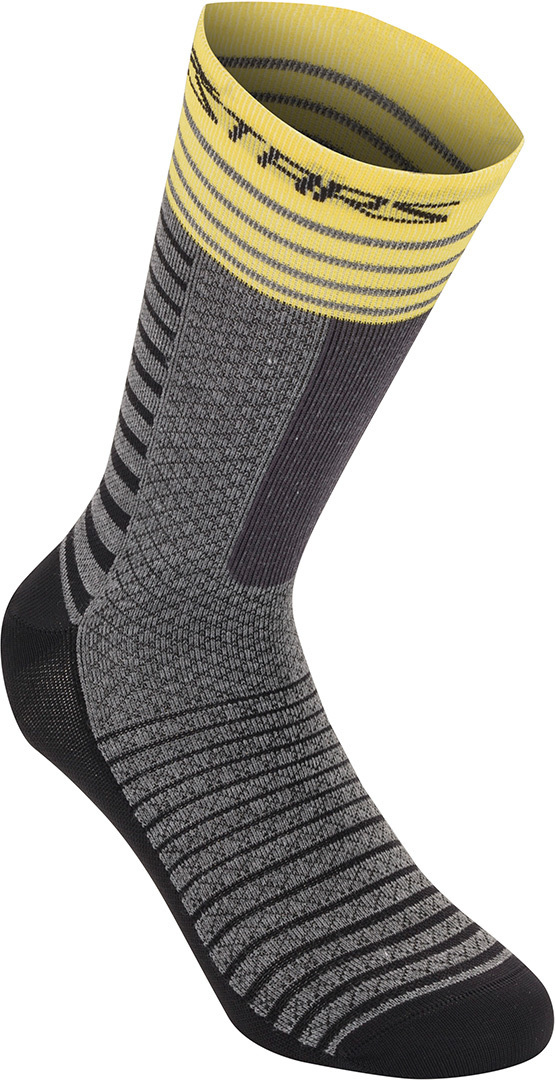 Носки Alpinestars Drop 19, черно-желтые черно желтые носки унисекс beatles sock черный 25