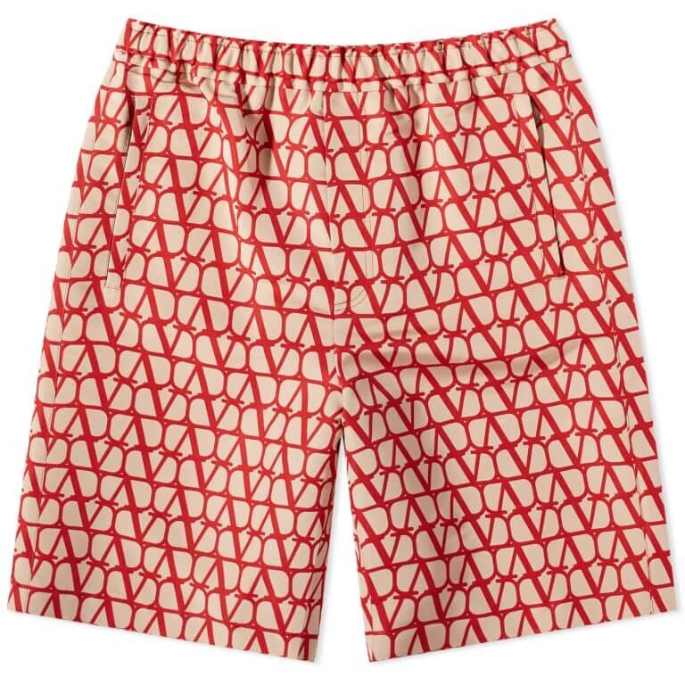 

Шорты Valentino Logo, красный/бежевый