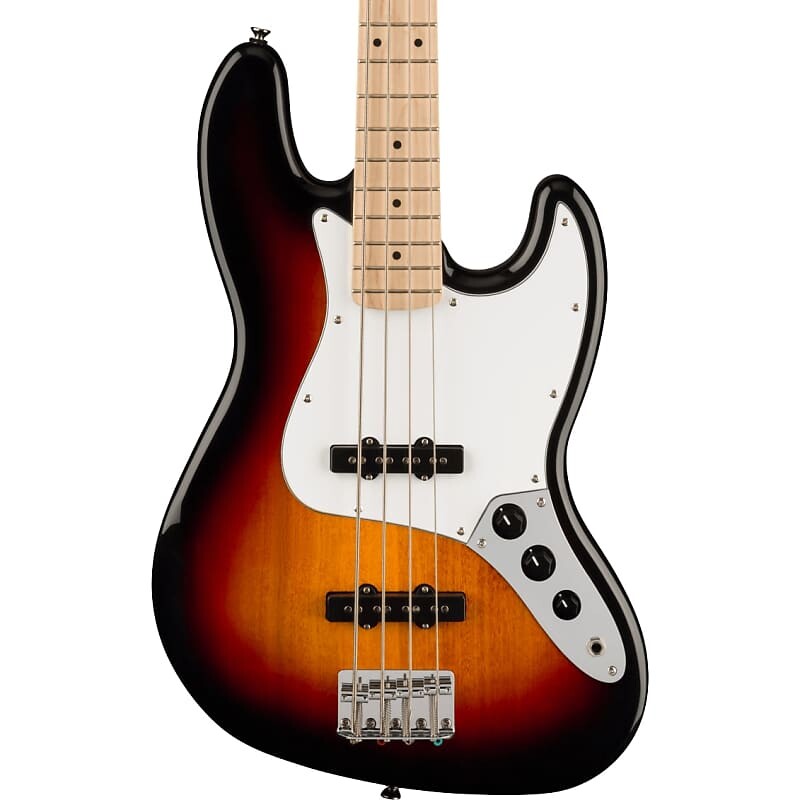 

Squier Affinity Series Jazz Bass Maple Fingerboard White Pickguard 3-Color Sunburst
