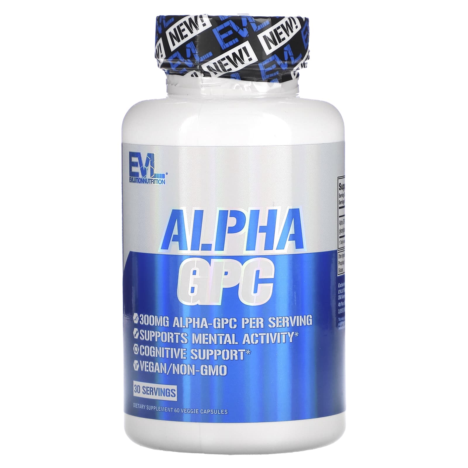 пищевая добавка jarrow formulas alpha gpc 300 мг 60 растительных капсул Пищевая Добавка EVLution Nutrition Alpha GPC, 60 растительных капсул