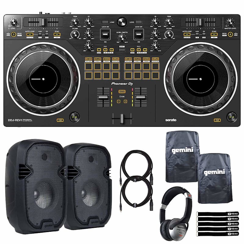 цена Pioneer DDJ-REV1 2-канальный Serato Starter DJ-контроллер для начинающих с 8-дюймовыми динамиками Pioneer DDJ-REV1 2-Channel Serato Starter Beginner DJ Controller w 8 Speakers