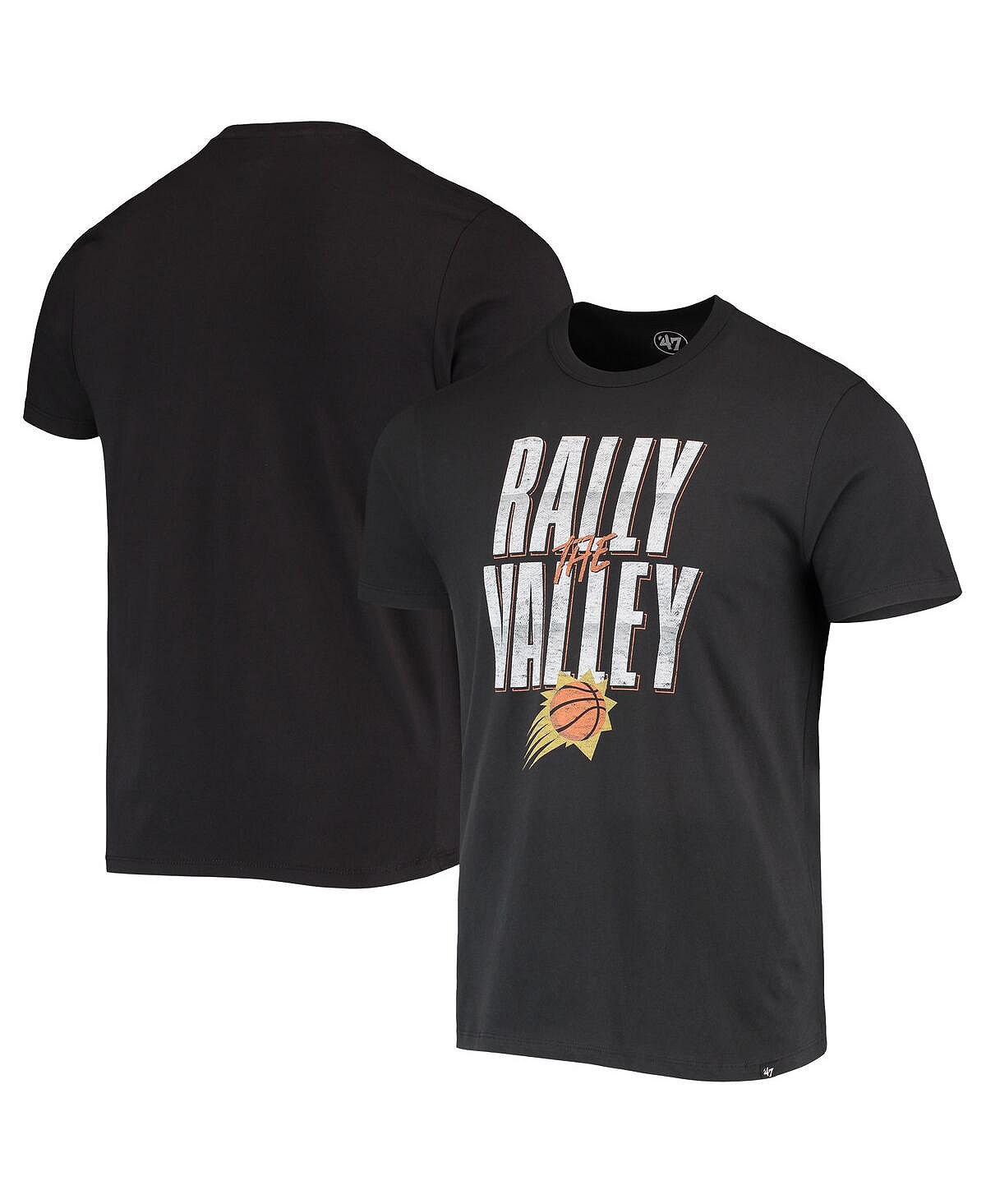 Мужская черная футболка phoenix suns hometown regional rally the valley '47 Brand, черный цена и фото