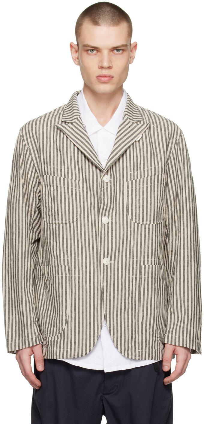 

Off-White и черная куртка Bedford Engineered Garments, Черный