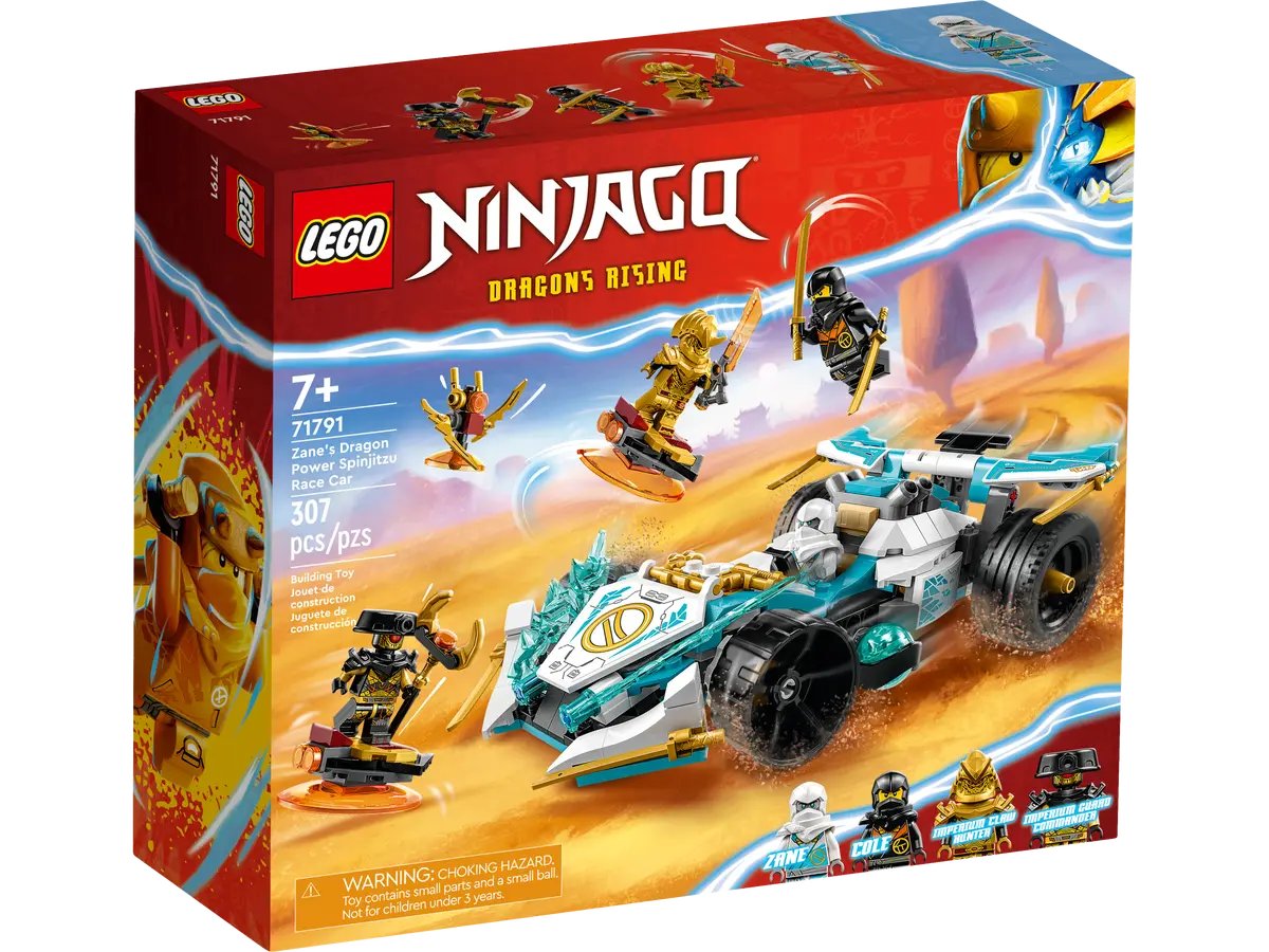 Конструктор Lego Ninjago Zane’s Dragon Power Spinjitzu Race Car 71791, 307 деталей lego ninjago 71779 lloyd s dragon power spinjitzu spin 56 дет