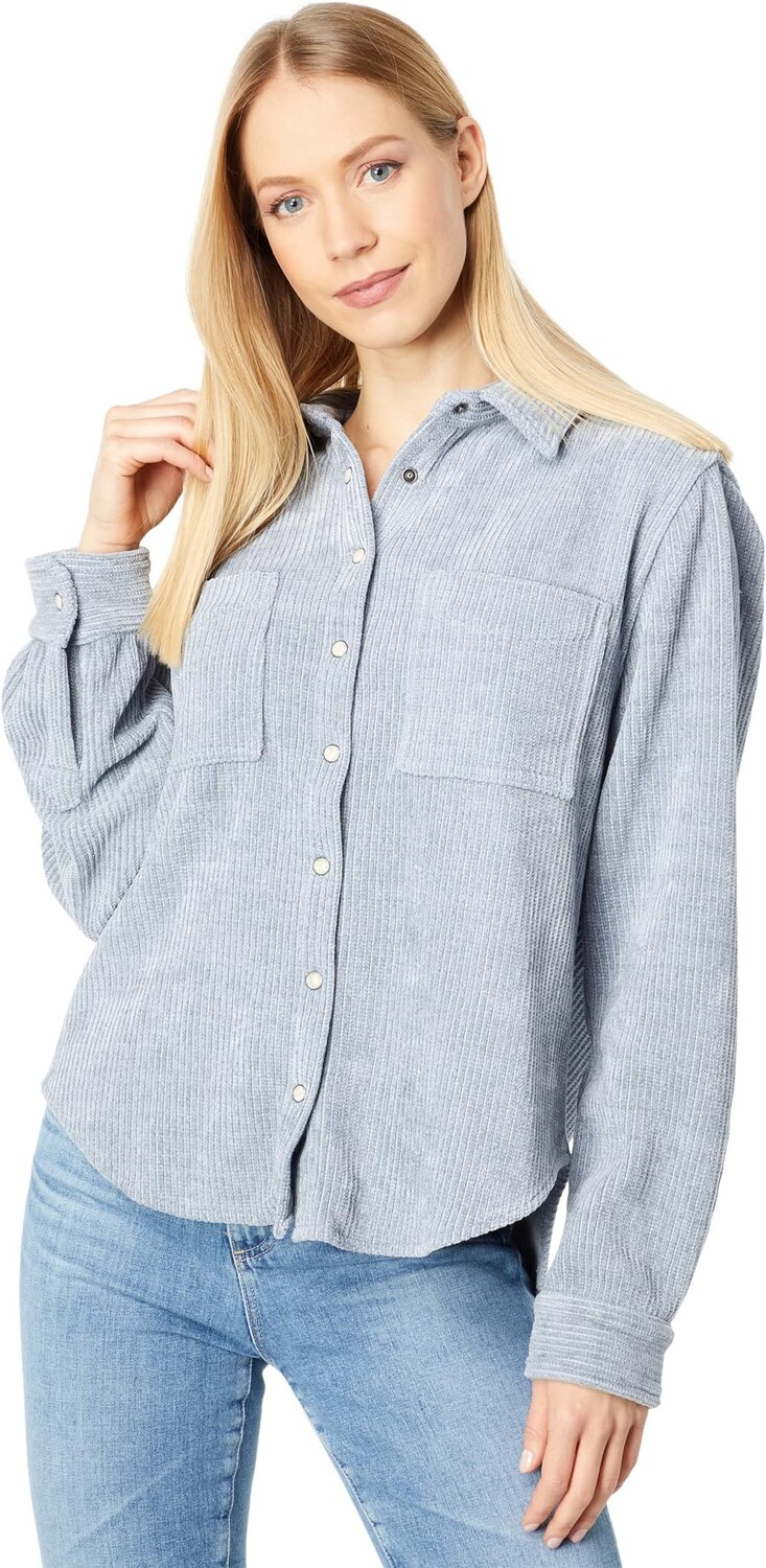

Рубашка Dylan by True Grit Lux Cord Tucker Shirt, цвет Denim