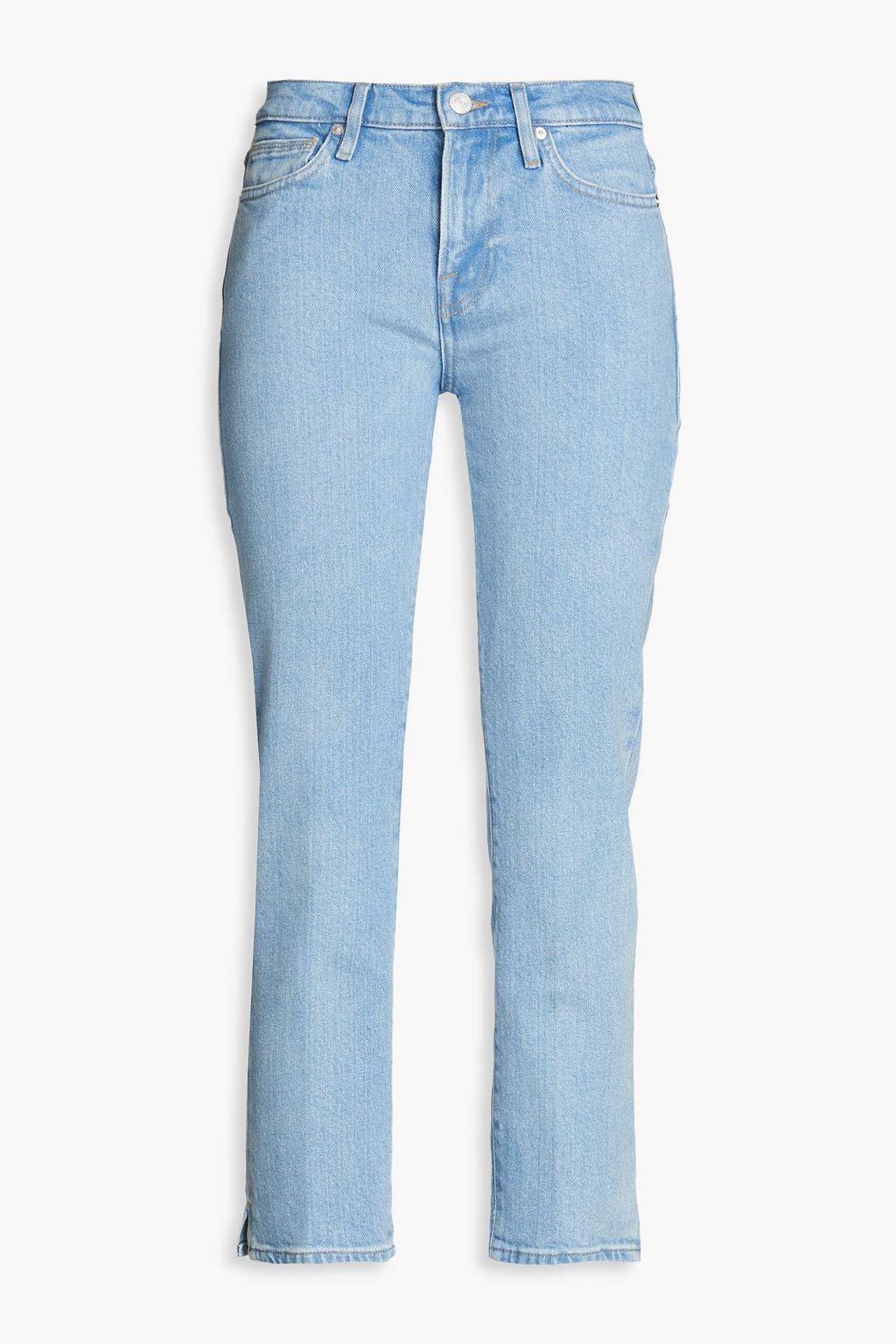 Укороченные прямые джинсы Le High с высокой посадкой FRAME, синий