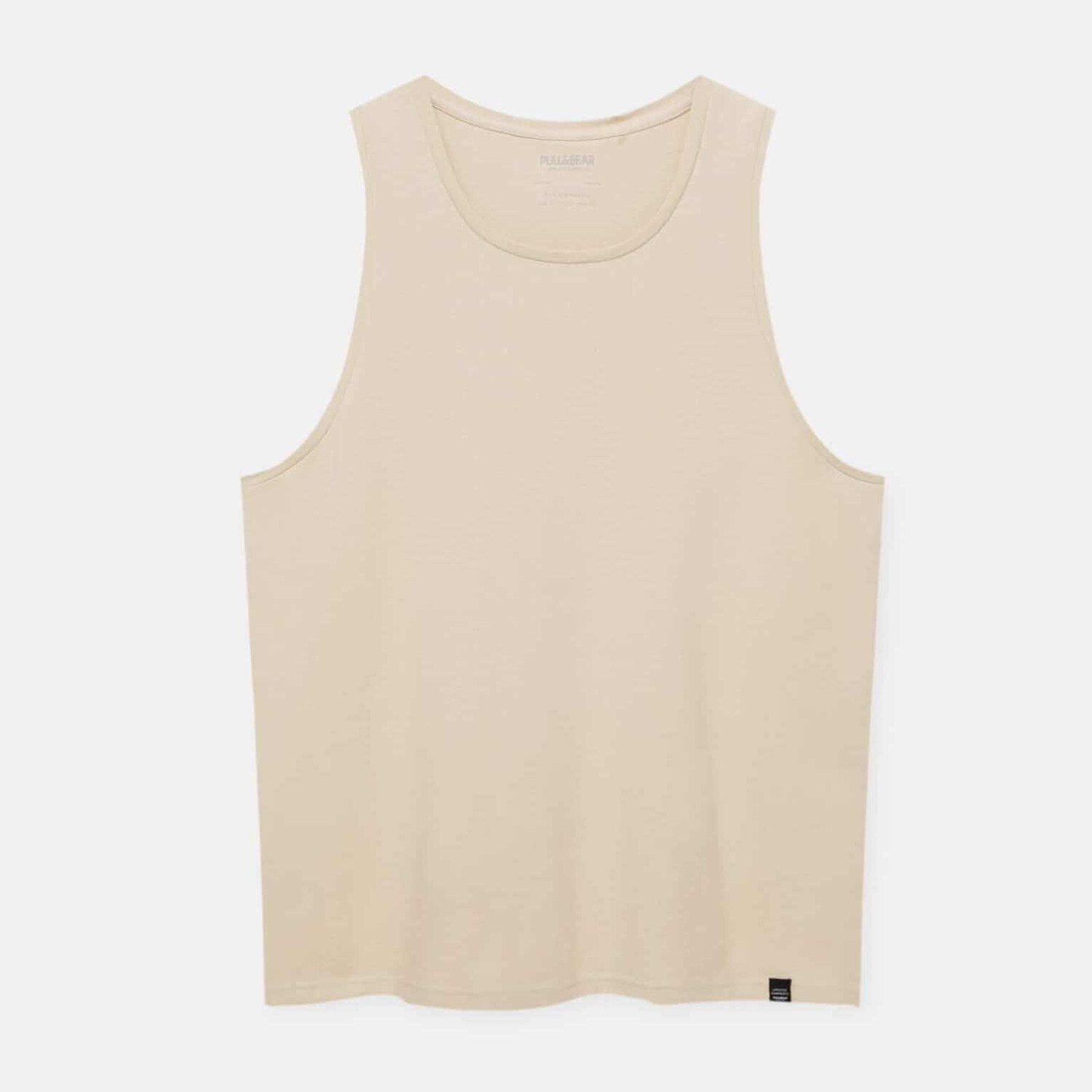 

Майка Pull&Bear Basic Tank, светло-бежевый