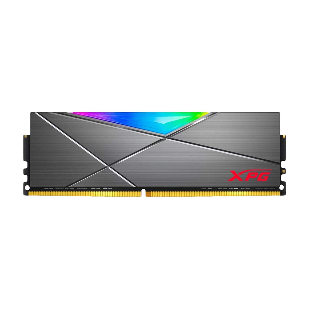 Оперативная память Adata XPG Spectrix D50 RGB, 8 Гб (1х8), DDR4, 3600 МГц, AX4U36008G18I-ST50, серый оперативная память xpg spectrix d50 8 гб ddr4 3600 мгц dimm cl18 ax4u36008g18i st50