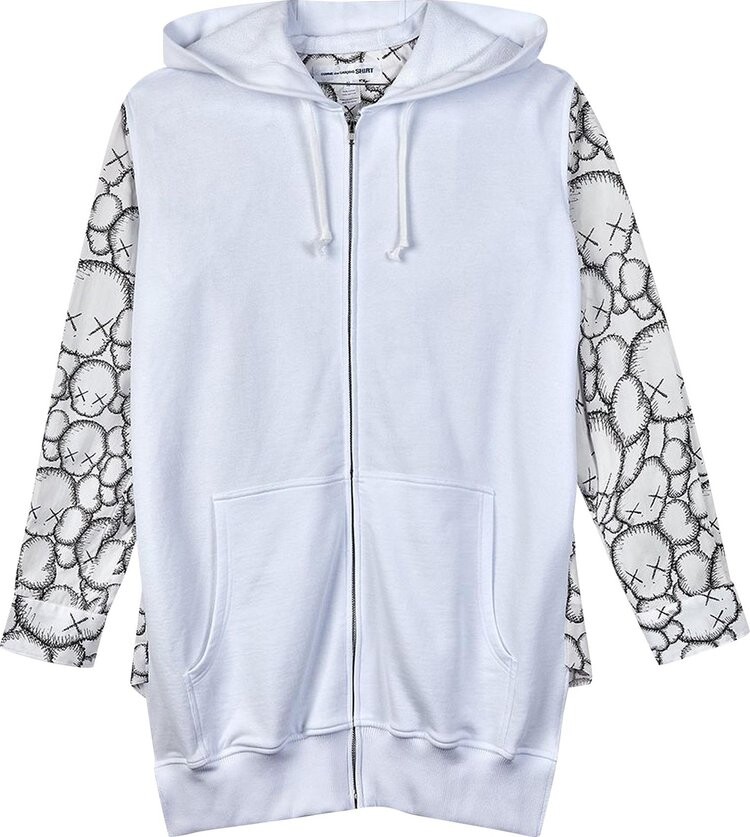 

Худи Comme des Garçons SHIRT x KAWS Zip Hoodie Shirt Print A 'White', белый