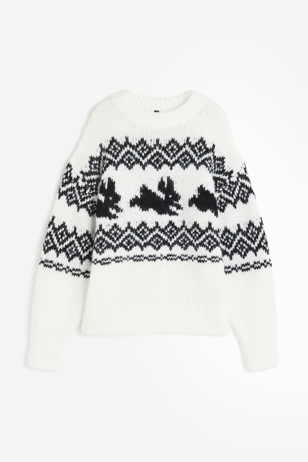 

Свитер H&M Oversized Jacquard-knit, белый