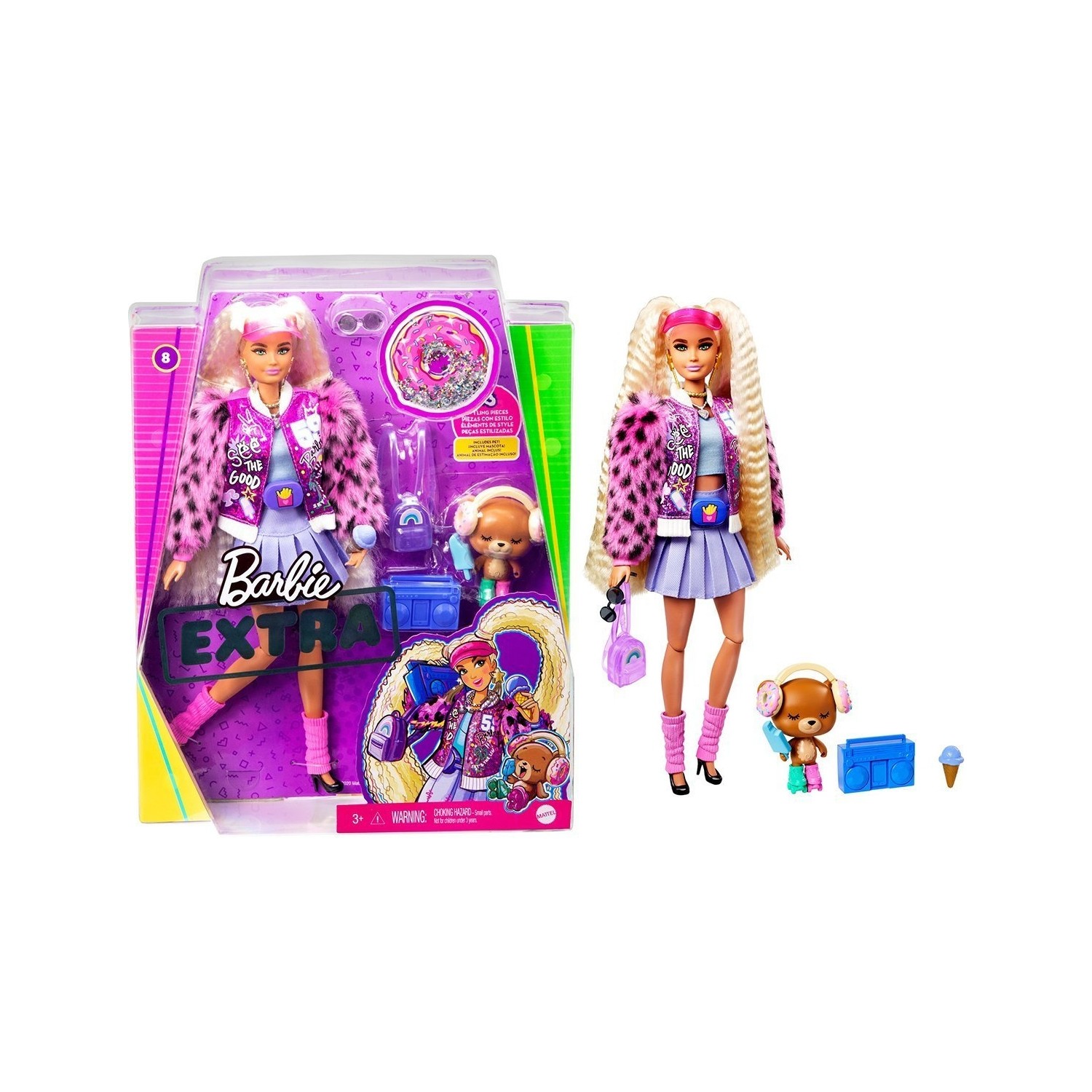 Кукла Barbie Extra в розовой шляпе GYJ77 barbie picture set extra glitter crystal