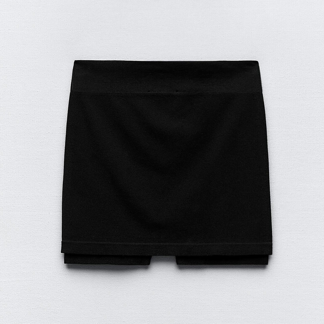 

Шорты Zara Polyamide Stretch Bodycon, черный