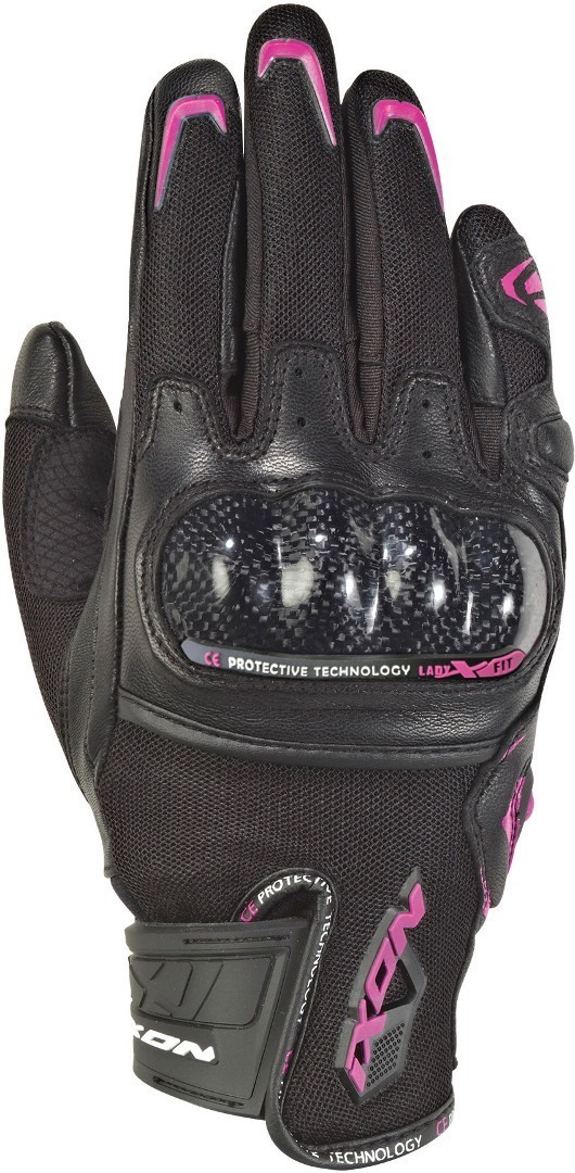 Перчатки Ixon Rs Rise Air женские, черно-розовые