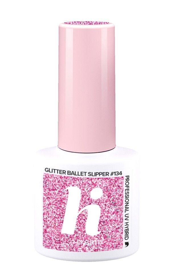 

Hi Hybrid гибридный лак для ногтей, 134 Glitter Ballet Slipper