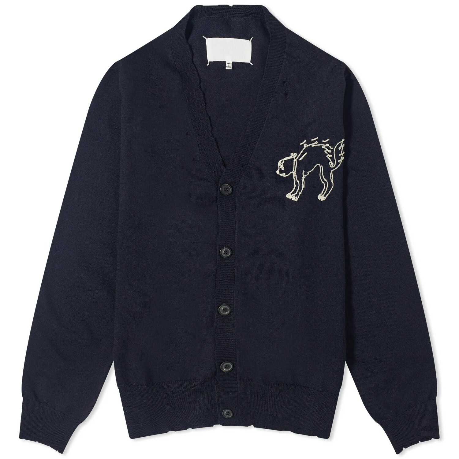

Кардиган Maison Margiela Embroidered, темно-синий