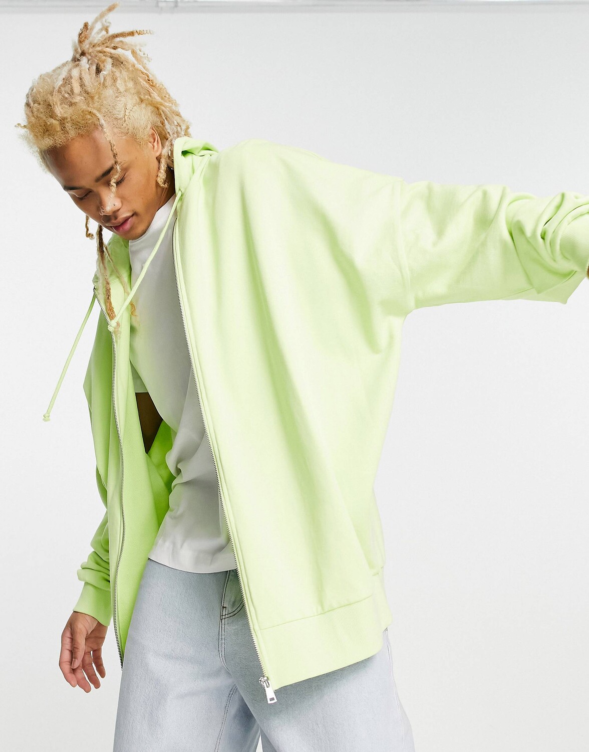 

Неоново-зеленая худи оверсайз ASOS DESIGN